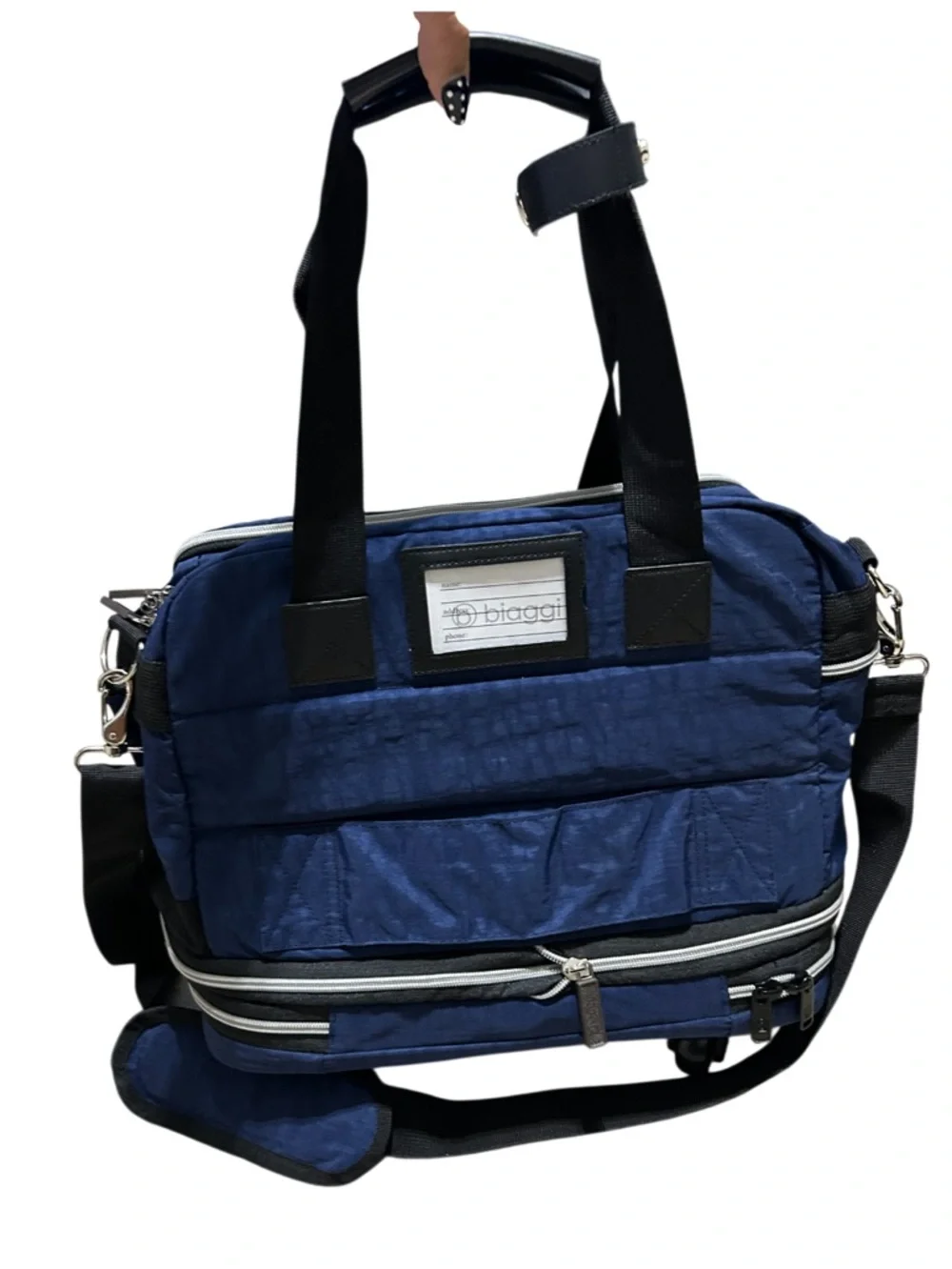 Biaggi Zipsak Boost expandable luggage bag blue